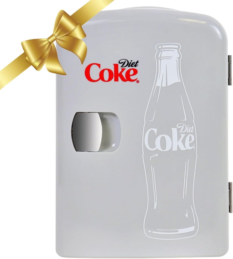 Koolatron Diet Coke Mini Fridge - Refrigerator for Bedroom Skincare Office, Portable Table Top Beverage Cooler, 12V 110V Refrigerador For Drinks, Soda, Wine, Use In Car, Dorm, Outdoor, Patio, 6 Can - Image 2